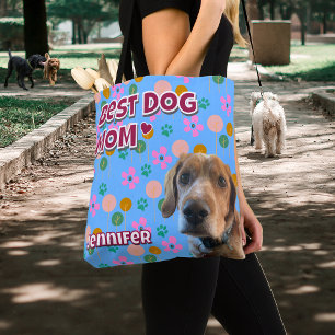 Hund Mamma Gift, Personlig Pet Photo Birthday Tygkasse