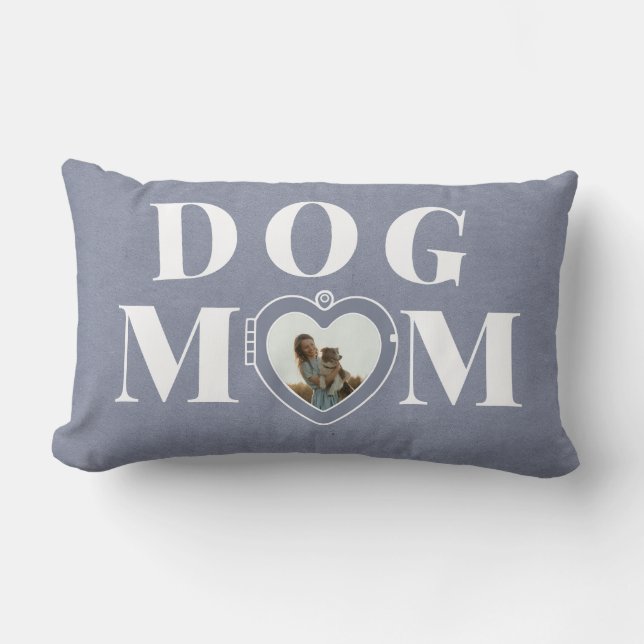 Hund Mamma Heart Locket Personlig Dekorativ kudde (Framsida)