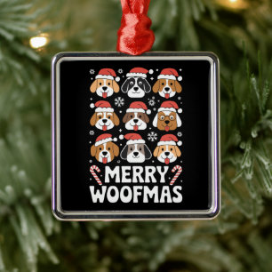 Hund Mamma jul Merry Woofmas Hund älskare Julgransprydnad Metall