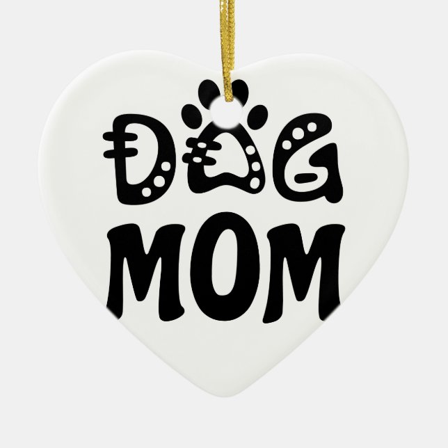 Hund Mamma Julgransprydnad Keramik (Framsidan)