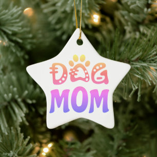 Hund Mamma Julgransprydnad Keramik