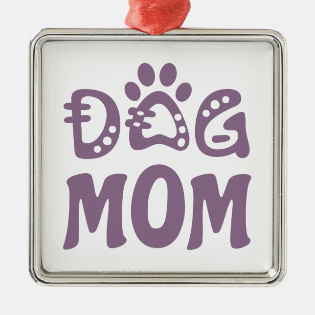 Hund Mamma Julgransprydnad Metall (Framsidan)