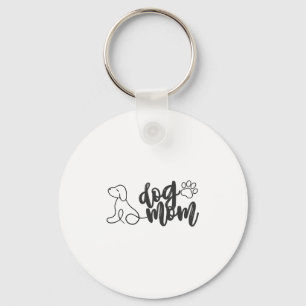 Hund Mamma-konstdesign - minimalistiskt Hund älska Nyckelring