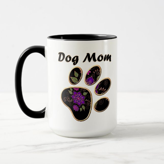 Hund Mamma med Tass Mugg (Vänster)