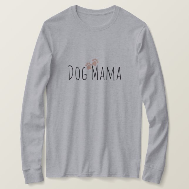 Hund Mamma med Tass Sweatshirt T Shirt (Design framsida)