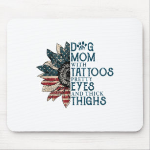 Hund Mamma med Tattoos Söt Öga och tjock lår Musmatta