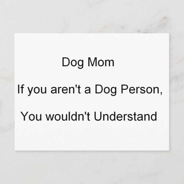 Hund Mamma Mors dag Vykort (Framsida)