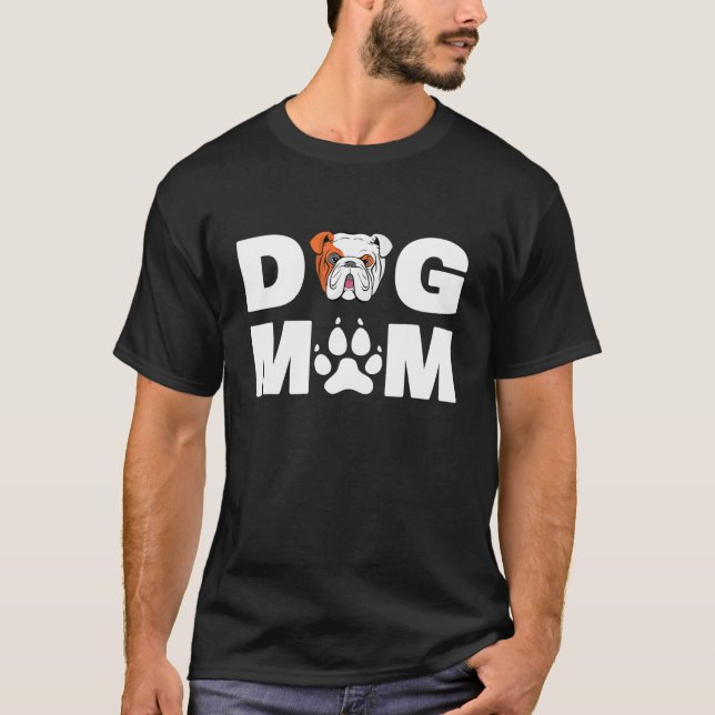 Hund Mamma Owner English Bulldog Hund Kärlek-R T Shirt (Framsida)