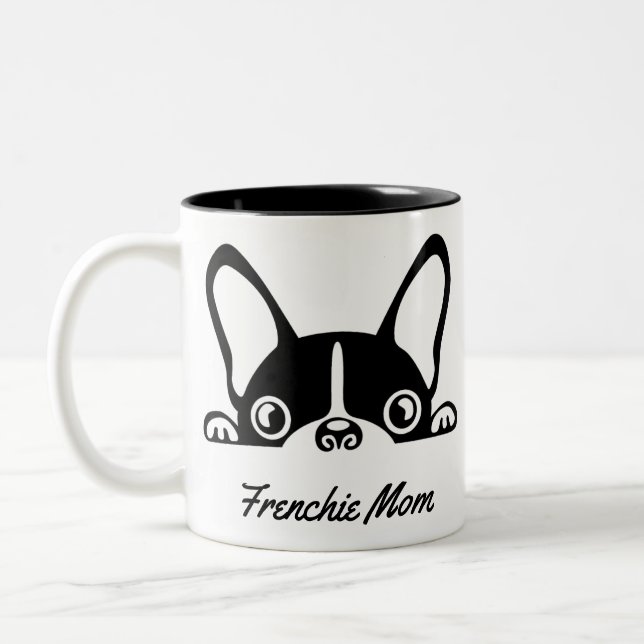 Hund Mamma/Pappa Anpassadet Frenchie Mugg (Vänster)