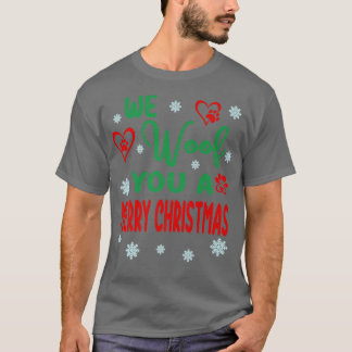 Hund Mamma Pappa Vi Woof You A God jul Lycklig Ho T Shirt