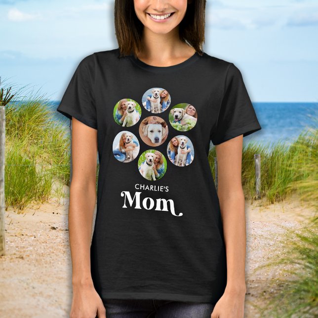 Hund MAMMA Personlig Pet Photo Collage Hund älskar T Shirt (Skapare uppladdad)