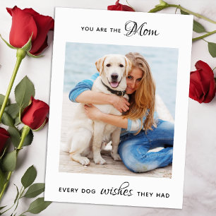 Hund Mamma Personlig Puppy Pet Photo Mors dag Julkort