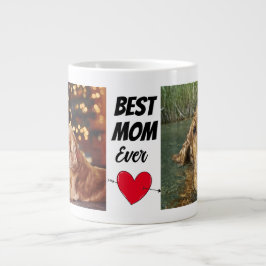 Hund Mamma..Personlig två foto och text Jumbo Mugg