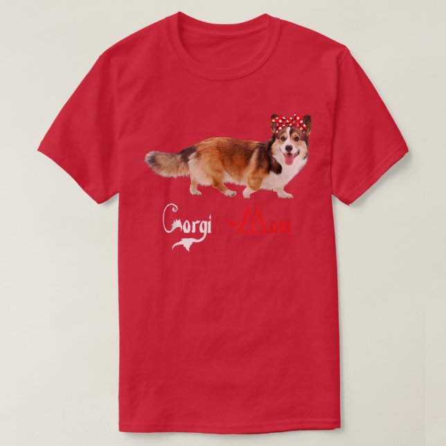 Hund Mamma Puppy Mamma Corgi T-Shirt (Design framsida)