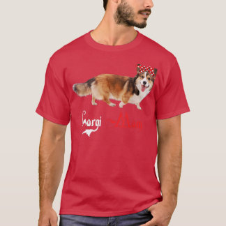 Hund Mamma Puppy Mamma Corgi T-Shirt