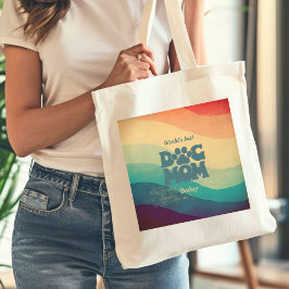 Hund Mamma Retro Groovy Rainbow Tygkasse