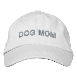 Hund Mamma rosa - vit Embroied Baseball Cap Broderad Keps