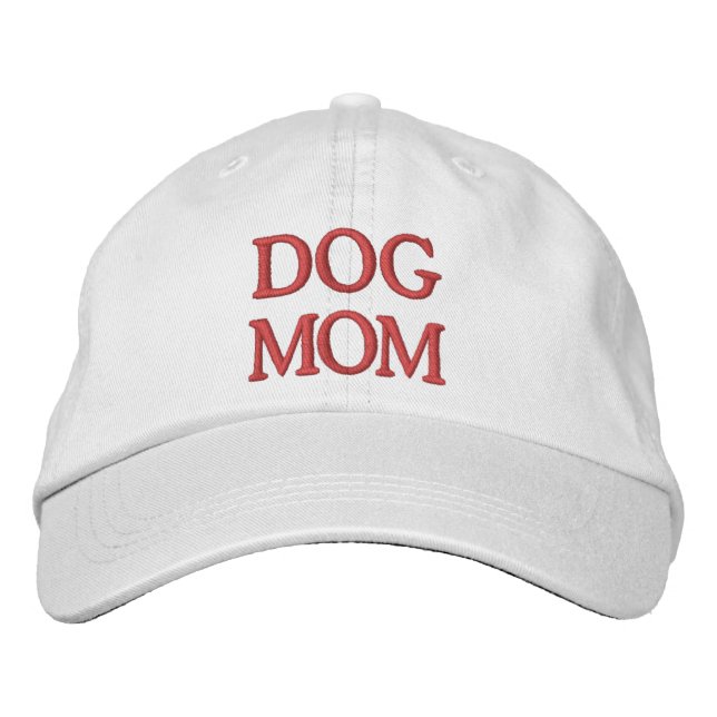 Hund Mamma shock rosa Embroired Baseball Cap Broderad Keps (Framsida)