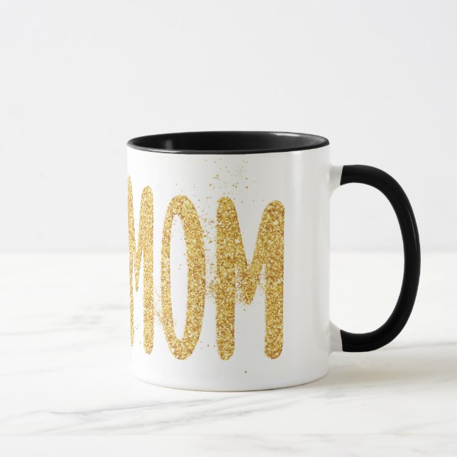 HUND, MAMMA, Små Guld Glitter Mugg (Höger)