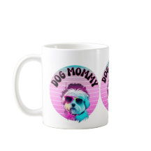 Hund Mamma Solnedgång vid Rosa med solglasögon