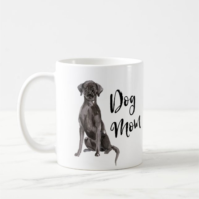 Hund Mamma Svart lab Kaffemugg (Vänster)