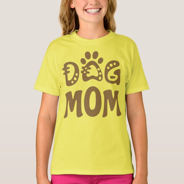 Hund Mamma T Shirt (Framsida)