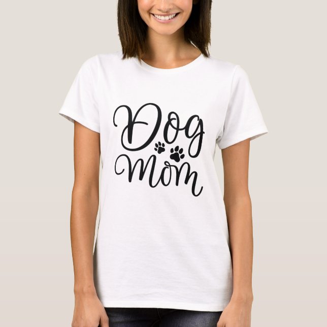 Hund Mamma T Shirt (Framsida)