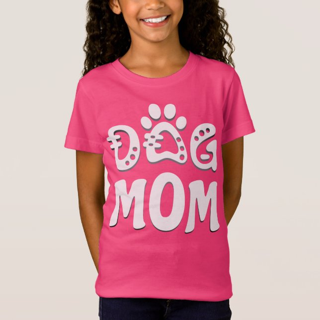 Hund Mamma T Shirt (Framsida)