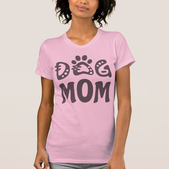 Hund Mamma T Shirt (Framsida)