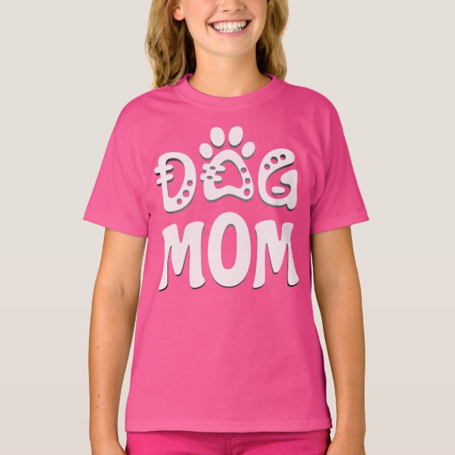 Hund Mamma T Shirt (Framsida)
