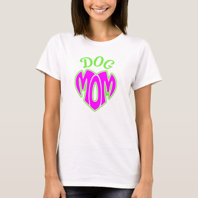 Hund Mamma T Shirt (Framsida)