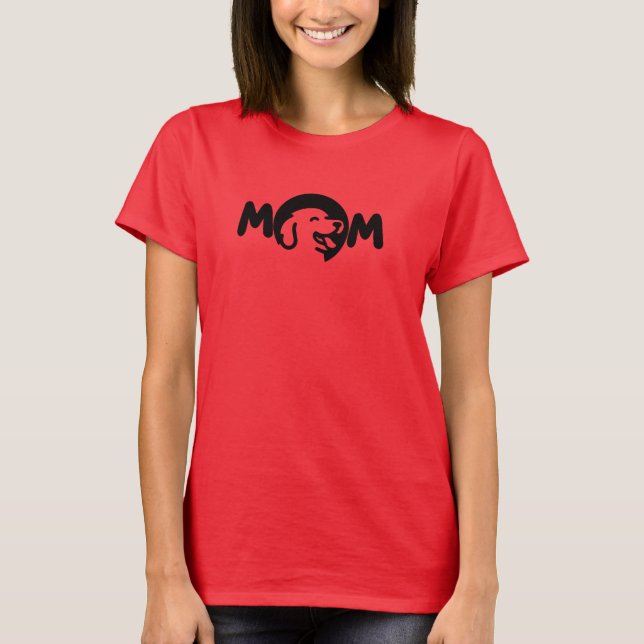 Hund Mamma T Shirt (Framsida)
