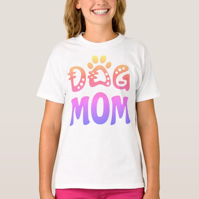 Hund Mamma T Shirt (Framsida)