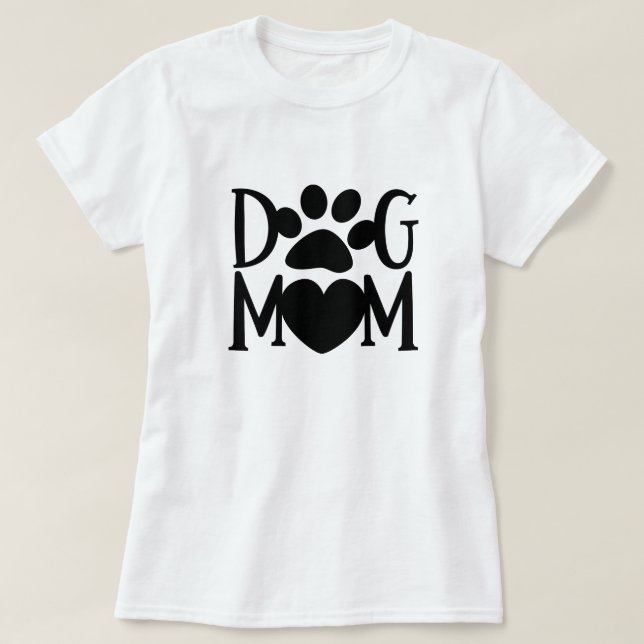 Hund Mamma T Shirt (Design framsida)