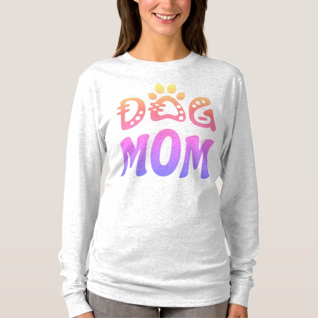 Hund Mamma T Shirt (Framsida)