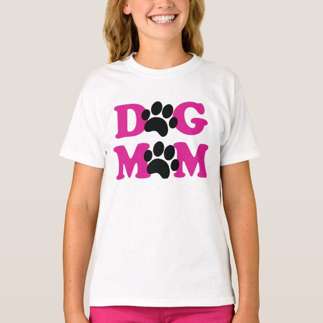 Hund Mamma T Shirt (Framsida)