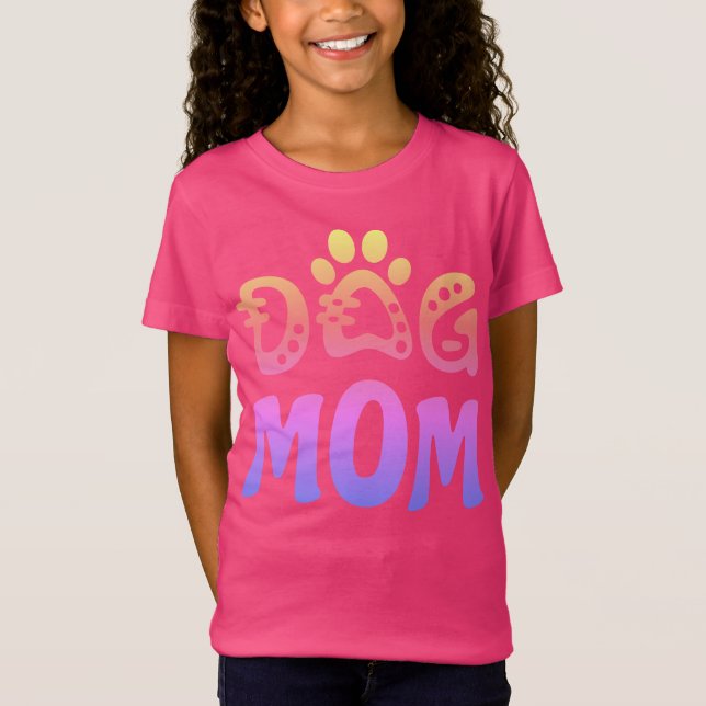 Hund Mamma T Shirt (Framsida)