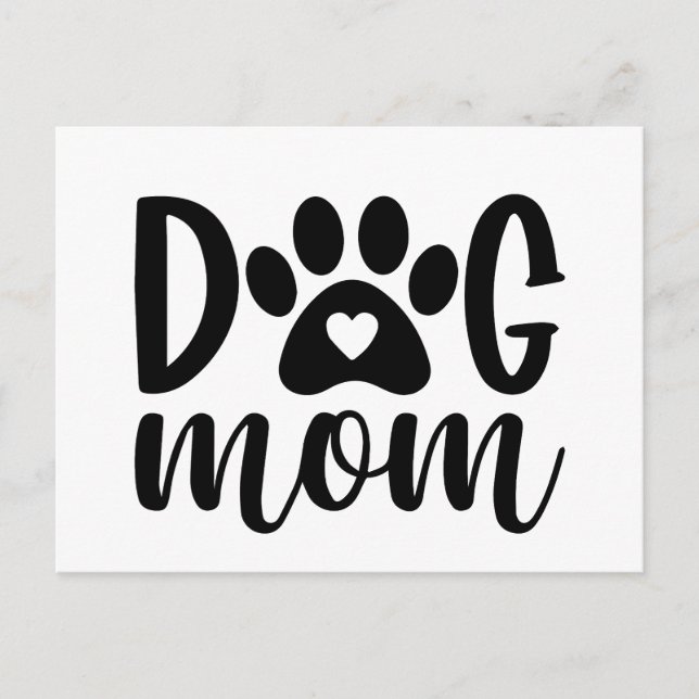 Hund mamma T-Shirt Vykort (Framsida)
