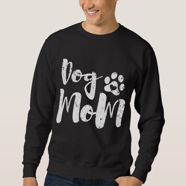 Hund Mamma Tass Gift Lång Ärmad Tröja (Framsida)