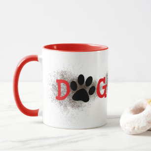 Hund Mamma-Tassavtryck med Dirt Mugg