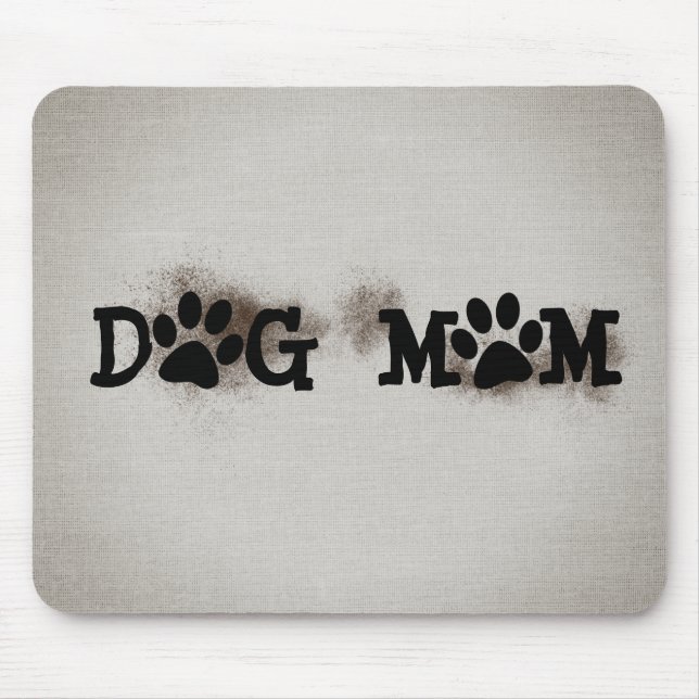 HUND MAMMA-Tassavtryck med Dirt Musmatta (Framsidan)