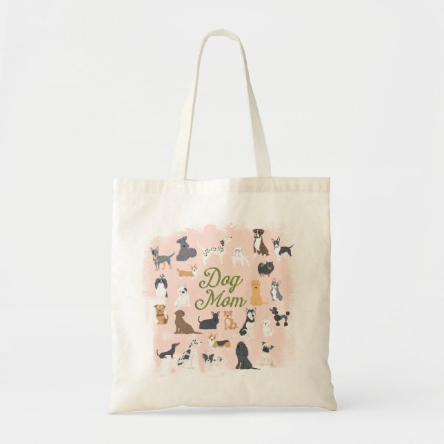 Hund Mamma Tote Bag Tygkasse (Framsidan)