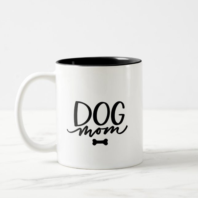 Hund Mamma Två-Tonad Mugg (Vänster)