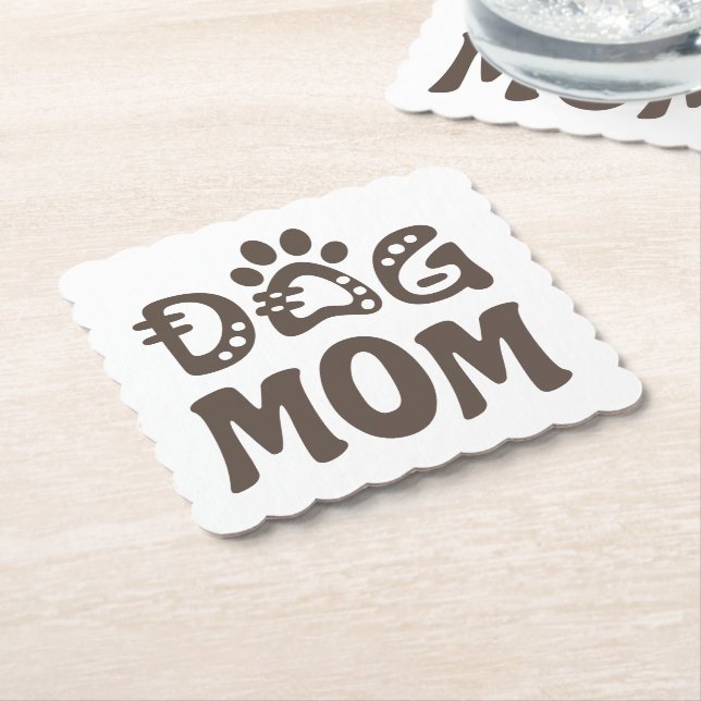 Hund Mamma Underlägg Papper (Vinklad)