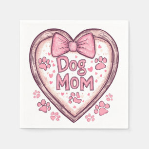 Hund Mamma Vibes - Utformning av kyla och Snyggt Pappersservett