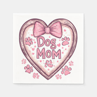 Hund Mamma Vibes - Utformning av kyla och Snyggt Pappersservett