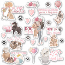 Hund Mamma Vinyl Stickers