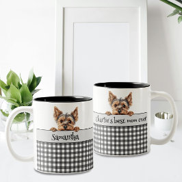 Hund Mamma Yorkie Anpassningsbar Två-Tonad Mugg