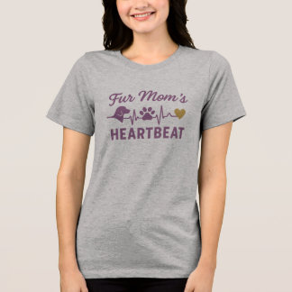 Hund mammor - päls mamma hjärtslag t shirt