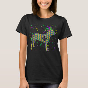 Hund Mardi Gras Outfit Pitbull Puppy Älskare Manar T Shirt